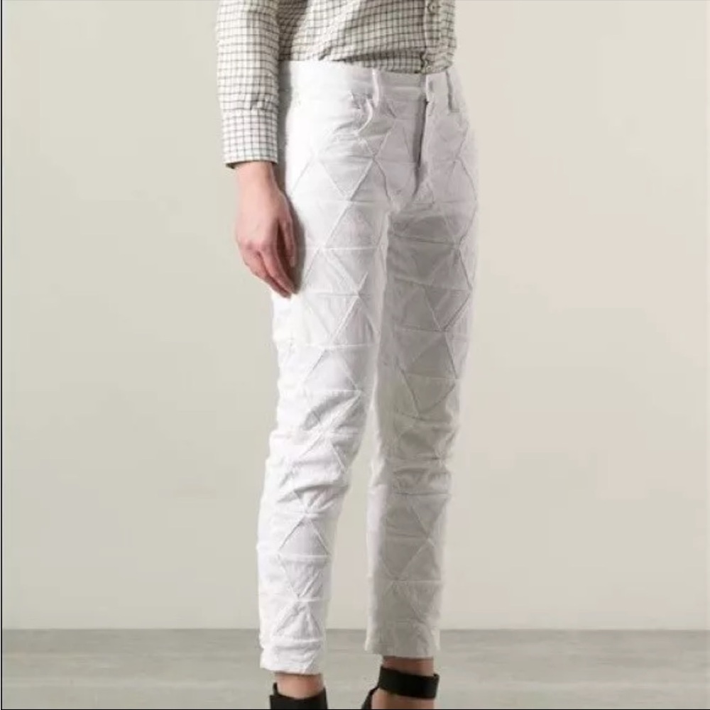 Isabel Marant White Diamond Patchwork /Quilted Je… - image 3